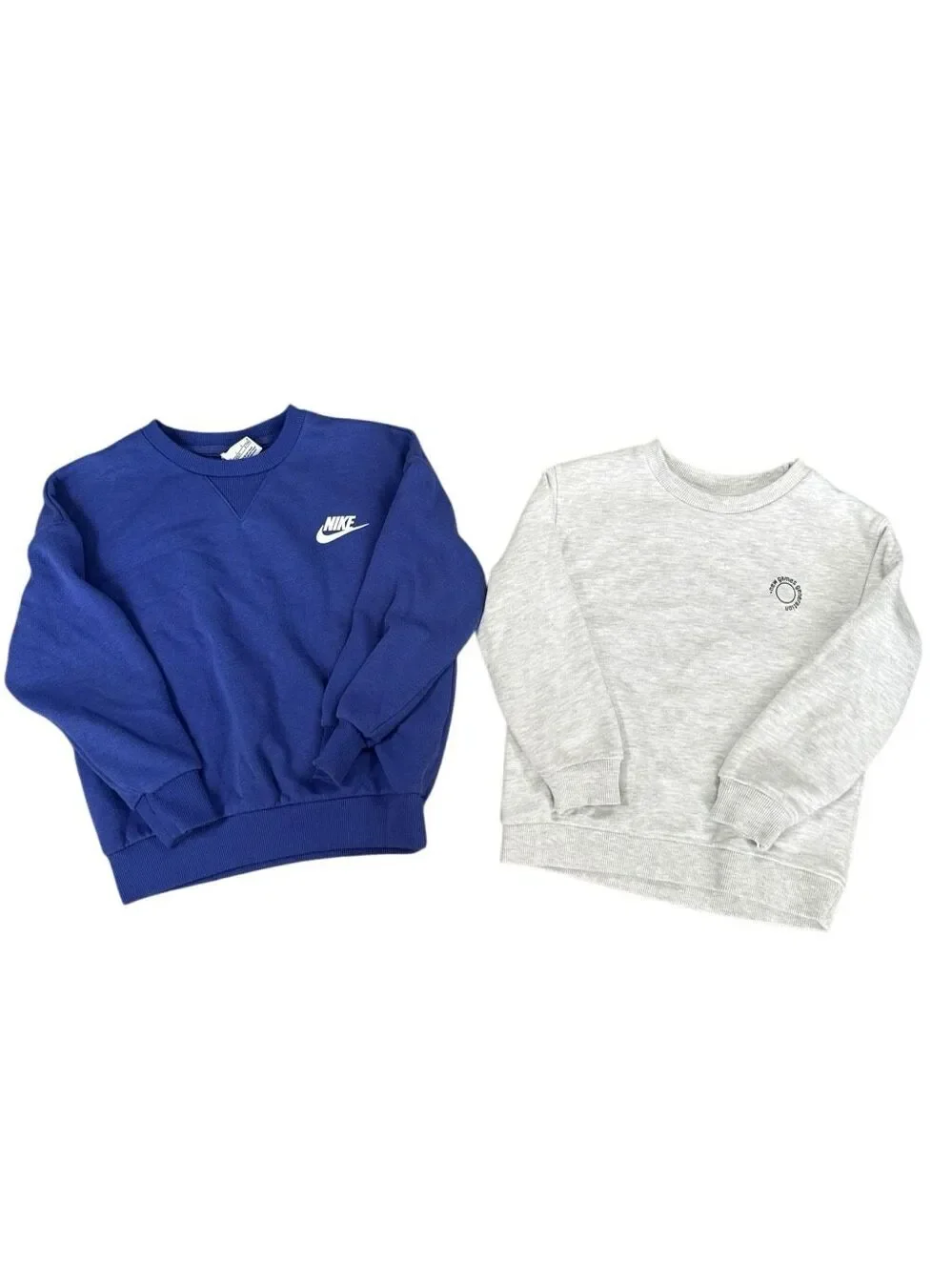 zara, nike unisex kids size 5-6 crewneck sweatshirt pullover bundle gray purple